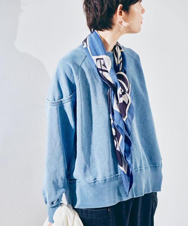 INDIGO 裏毛&ピグメントダイ　プルオーバー